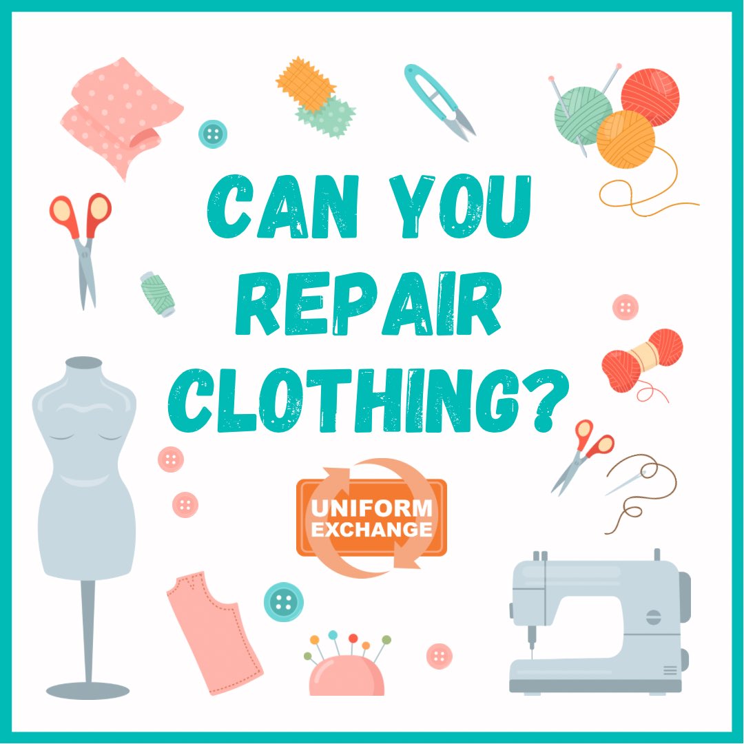 🗣Help! Can you repair clothing? We would be so grateful if you could help us reuse as many items of uniform as possible ♻️ If you are interested & could help from home, pls 🧡 email office@uniform-exchange.org #Reuse #Sewing #Huddersfield #Repair #circulareconomy #zerowaste