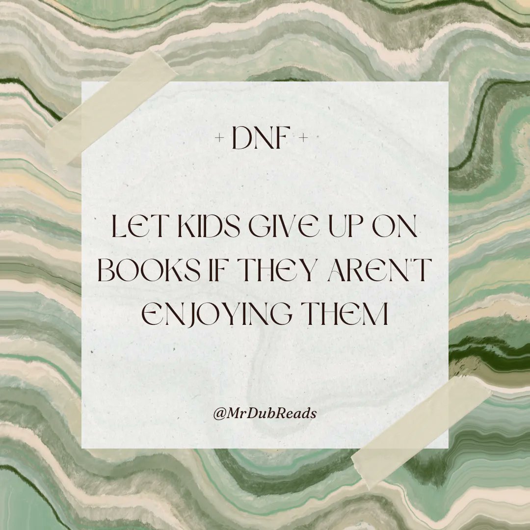 mrdubnz's tweet photo. Let kids abandon books! How can we expect to build kids into readers if we force them to slog through a #book they aren't enjoying?  Help build their #reader identity by abandoning books then helping them choose something more interesting. #MrDubReads #bookish #booklover #edchat https://t.co/oynBs62xie