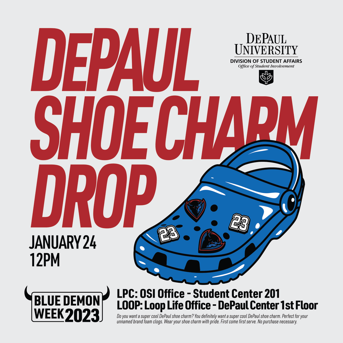 DePaulLoopLife's tweet photo. Don't miss out on Blue Demon Week events in the Loop! BDW brings together students, faculty, staff and alumni to celebrate what it means to be a DePaul Blue Demon. Above is the full schedule of fun events! Check out the link in our bio for more info via our DeHub page https://t.co/aX5BLUFak2