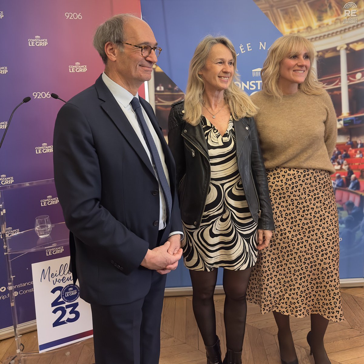 townops's tweet photo. 🏛️ Vœux de notre députée @ConstanceLeGrip à l’Assemblée nationale en présence du questeur @ericwoerth. 

Ravi d’avoir été présent en équipe #MajoritéPrésidentielle de #Courbevoie avec @ATaquillain. https://t.co/O6Ku7glGvf