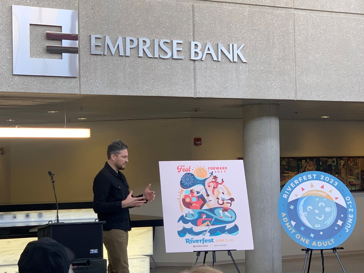 We were honored to host the Riverfest Poster and Button Art reveal today! Looking forward to the biggest party on the river June 2-10. Learn more: wichitariverfest.com. #proudsponsor