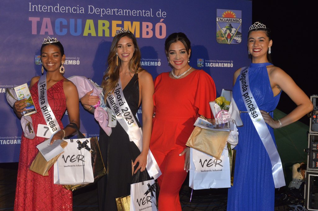 Valentina Sención, futura nutricionista con 24 años y de la ciudad de Tacuarembó, fue electa Miss Iporá 2023. Primera princesa fue Maria Victoria Rodriguez de la ciudad de Melo – Cerro Largo y segunda princesa resultó ser Agustina Harguindeguy de la ciudad de Durazno.