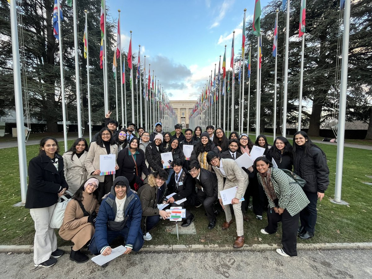 JulianCaletti's tweet photo. Two weeks of UN Immersion Programme with a group of very bright and dynamic Indian students complete! What a way to start the year 😂🇺🇳🇺🇳🇺🇳❤️❤️❤️🇮🇳🇮🇳🇮🇳🇨🇭🇨🇭🇨🇭 https://t.co/hVfG4MRIjr