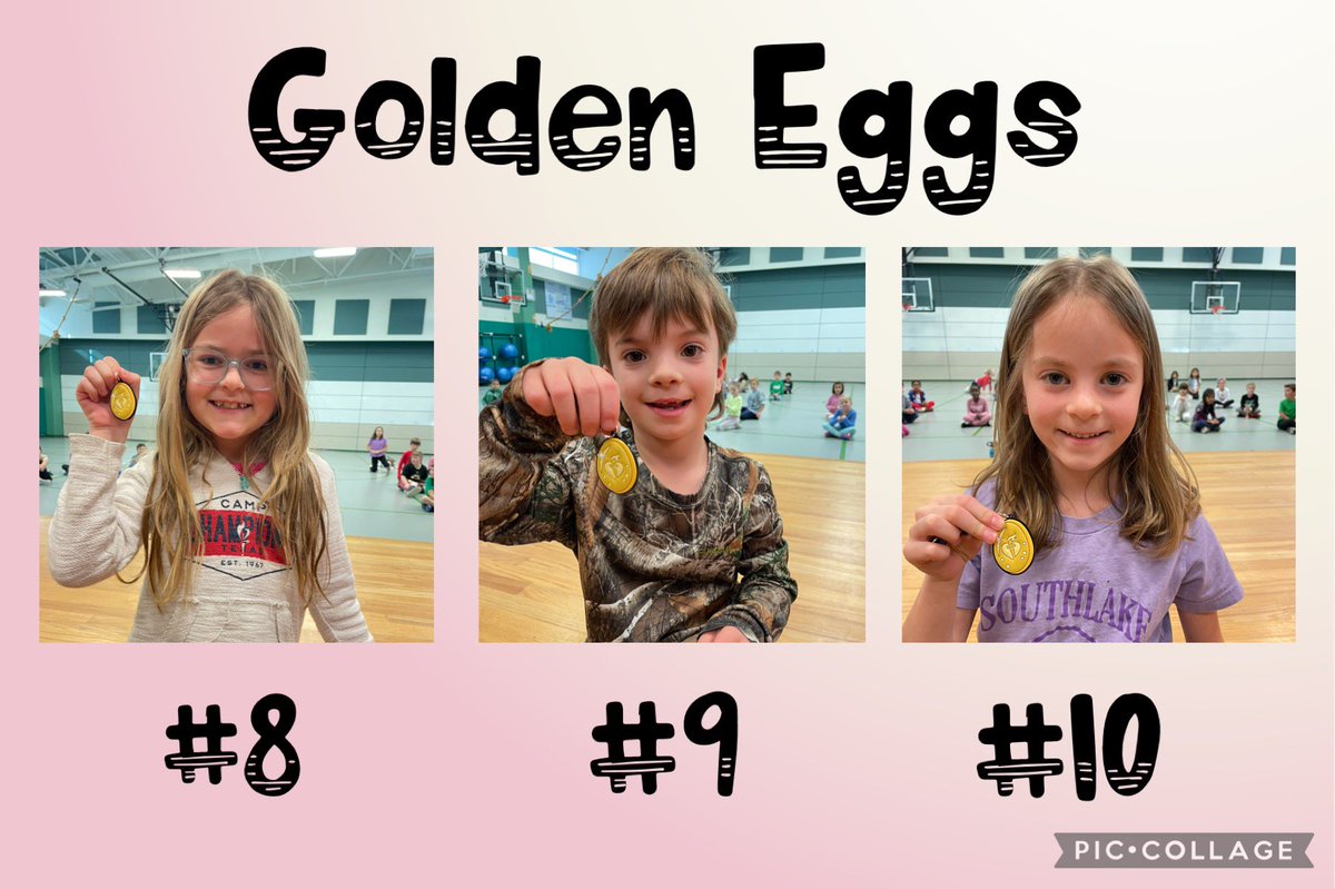 We have found 10 golden eggs! We are having so much fun with our Kid's Heart Challenge! <a href="/WGESdragons/">Walnut Grove ES</a>