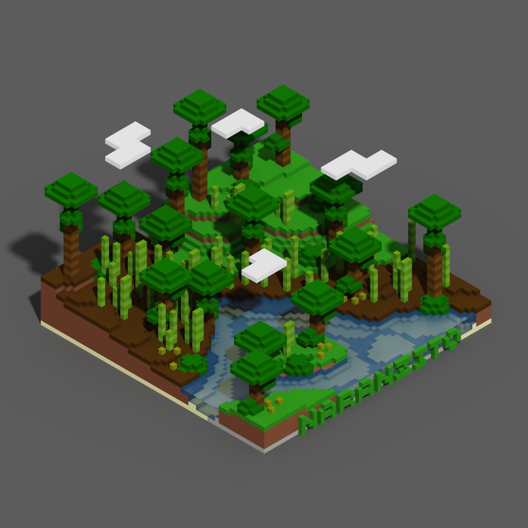 Naranzito's tweet photo. Minecraft - Jungla de bambú.

#magicavoxel #lowpoly #pixelart #pixelartist #render #retrogames #gamedev #Minecraft https://t.co/tWMkHRsGuT