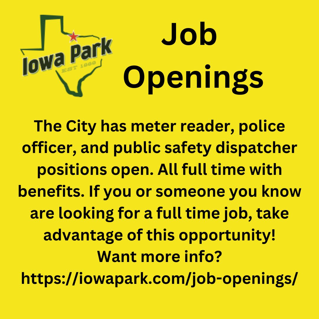 CityofIowaPark's tweet photo. https://t.co/y8Bl5aEoDB