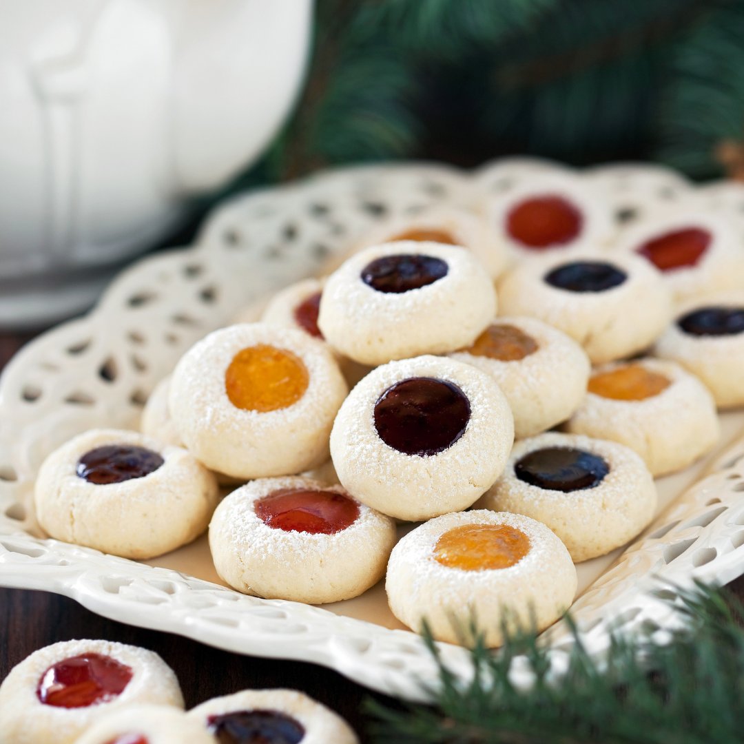 Are you looking for a sweet treat to pair with your cup of tea or coffee this winter? Try this easy jam cookie recipe from delish. These simple sugar cookies are delicious, easy to make, and pair perfectly with your favorite Southern Season jam!