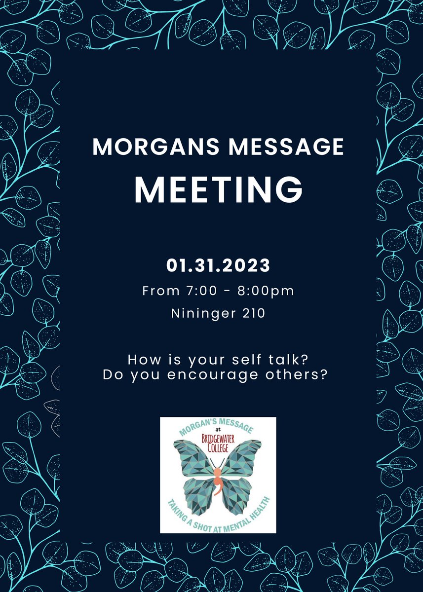 Want to learn more about self talk and encouragement? Come see us on Tuesday January 31 to find out!