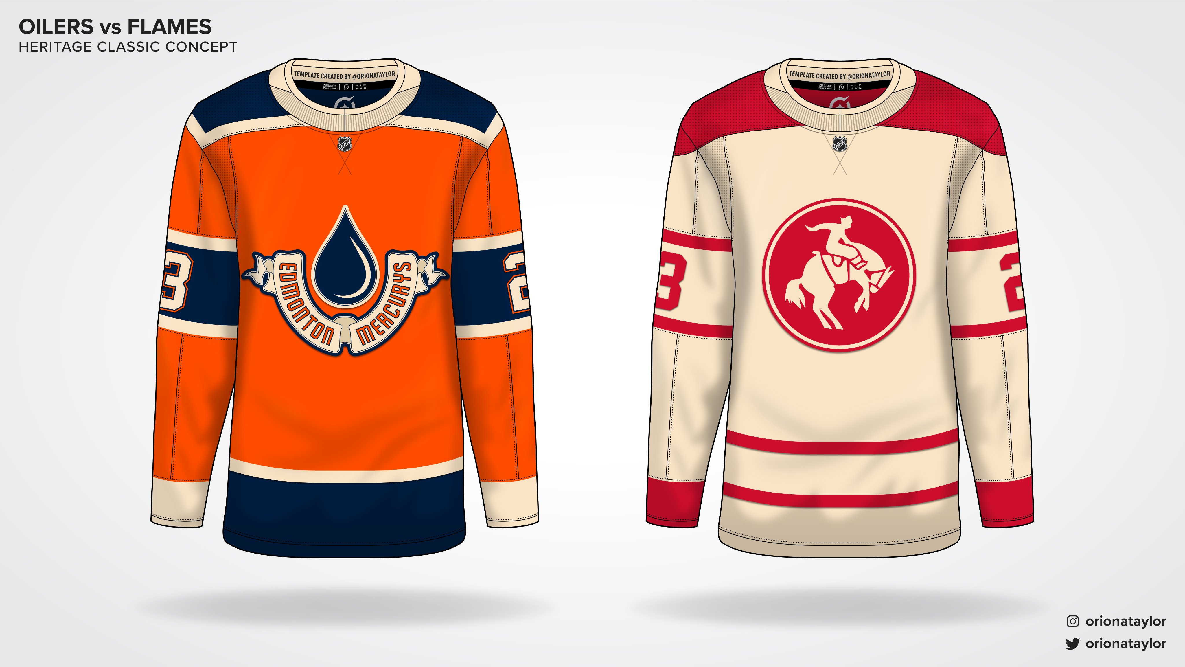 2023 Heritage Classic Uniforms for Edmonton Oilers and Calgary