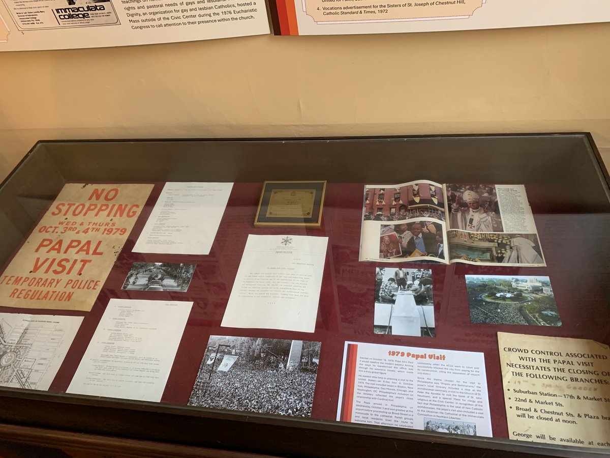CHRCofAOP's tweet photo. CHRC had to privilege to attend the exhibit opening at the @ACHS1884 yesterday. "That '70s Catholicism" focuses on the both the major events in the city and and local parish changes. Be sure to attend a future event at the ACHS in order to check out this exiting exhibit! https://t.co/84CS7L7vEh