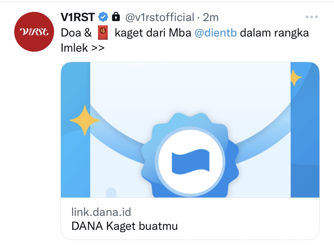 dien tirto buwono (@dientb) on Twitter photo Karena private jadi tidak bisa diRT. Cek langsung di akun <a href="/v1rstofficial/">V1RST</a> dan <a href="/UN1TY_Official/">UN1TY</a> ya. Good luck LOVYous 🎊 Karena private jadi tidak bisa diRT. Cek langsung di akun <a href="/v1rstofficial/">V1RST</a> dan <a href="/UN1TY_Official/">UN1TY</a> ya. Good luck LOVYous 🎊