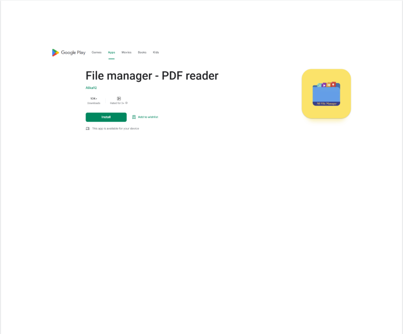 Google Play Store, PDF