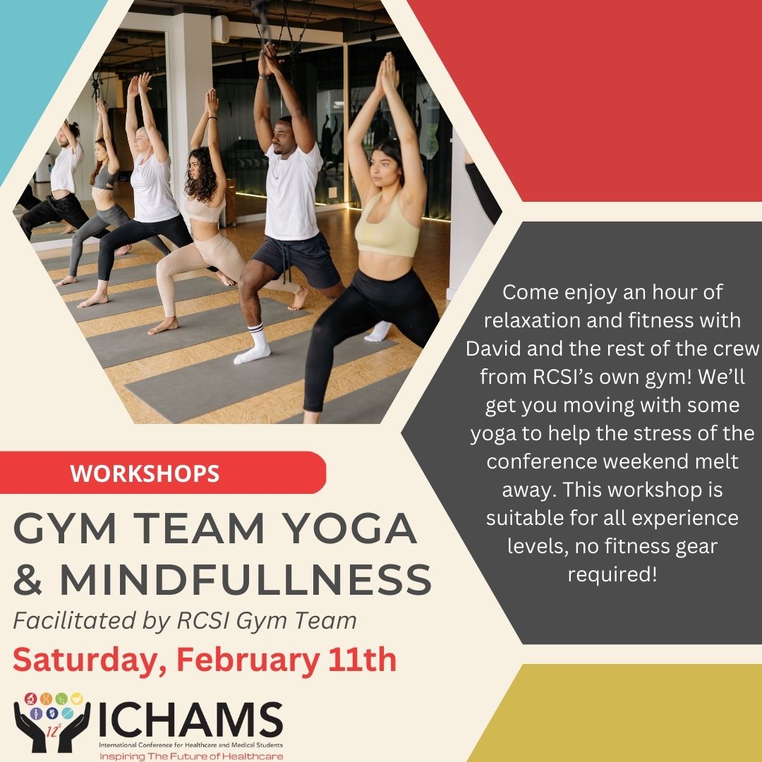 Join us in an hour of relaxation &amp; fitness (yes those 2 can go together) on Saturday, February 11! ICHAMS 2023 is looking goooood!!!!!