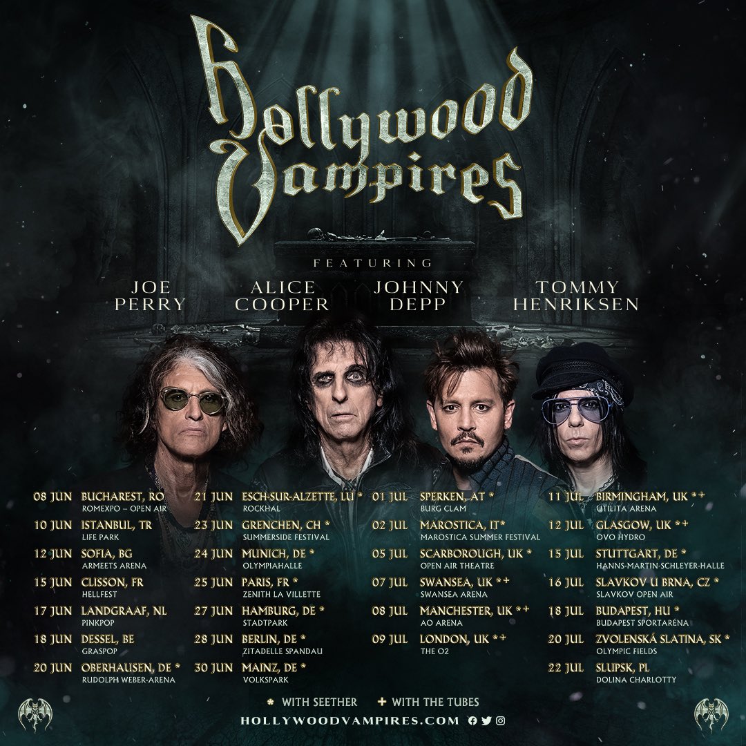 hollywoodvamps's tweet photo. Tickets on sale now for The #HollywoodVampires LIVE in 2023!!!

Tickets, VIP upgrades and more still available!! Visit: https://t.co/cFmeqzEfrs for more info! https://t.co/45ixHWh3oU