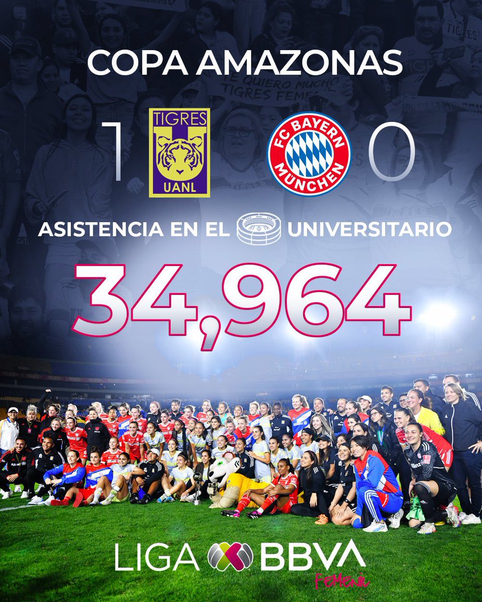 aipgaona's tweet photo. @mia_eriksson Meanwhile @FCBfrauen and @TigresFemenil in Mexico experienced a spectacular afternoon of #CopaAmazonas.🏆 😍
#VamosPorEllas👊🏽 https://t.co/qUJyxwBY4i