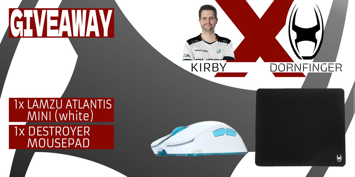 #GIVEAWAY 🔥

Insane Hardware Giveaway for you guys 😏
Lamzu Atlantis Mini + Dornfinger Destroyer 😍

Follow these steps to enter
✅ Follow <a href="/NPKirbyy/">ATN Kirby</a> &amp; <a href="/Dornfingercom/">Dornfinger.com</a>
🔃 Retweet this Tweet
🙋 Tag 2 Friends
👑 Winner will be drawn in 2 weeks
🌐 Worldwide Shipping

#Mouse #Mousepad