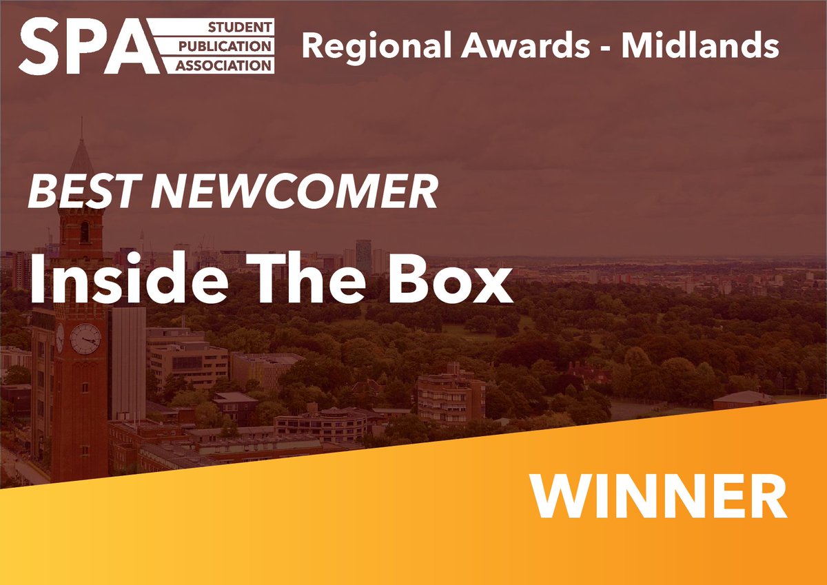 SPAJournalism's tweet photo. Best Newcomer Publication:

Winner - Inside The Box, University Centre Peterborough @insidetheboxucp

“Inside The Box have not let their university’s small size deter them, and have already achieved much. Having already expanded into a range of multimedia, we see them going far.” https://t.co/V3iOjU2hCp