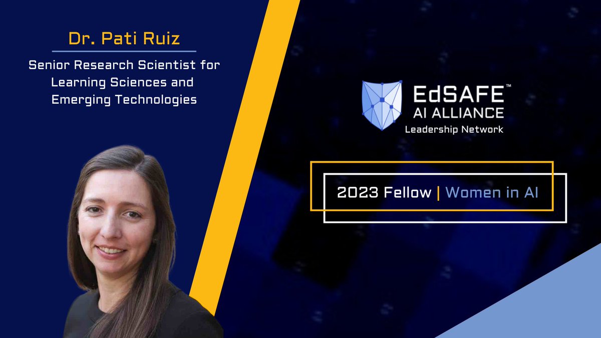 DigitalPromise's tweet photo. Kudos to our own @pati_ru for her participation in the ESAA Leadership Network Fellowship with @EdSafeAI! As part of the Women Leaders in AI group, she will develop and share knowledge to build an equitable and safe future for #AIandEdu. Learn more: https://t.co/eytuB2dZM4 https://t.co/sdgZoSaHUQ