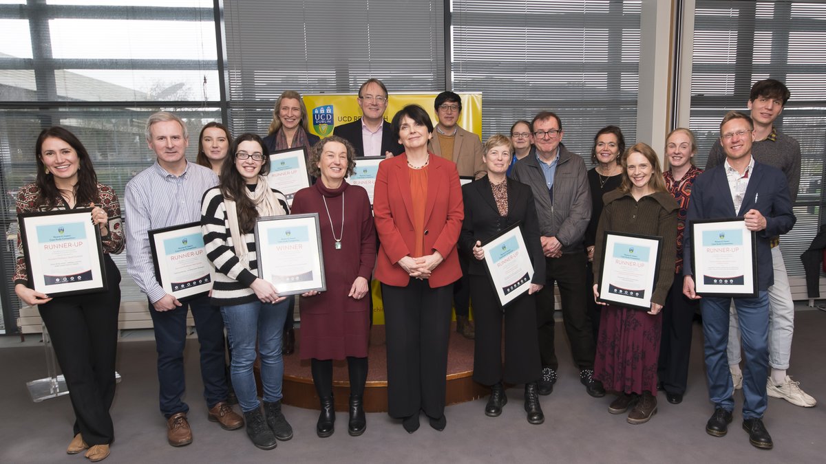 UCD_Research's tweet photo. Congratulations to our winner and runners-up in the 2022 @ucddublin Research Impact Competition.
As UCD VPRII Prof Orla Feely said: "UCD’s researchers are changing the world."

See the full list of finalists with links to their #ResearchImpact case studies https://t.co/WBshTjTETq https://t.co/zjK6vS9f2m