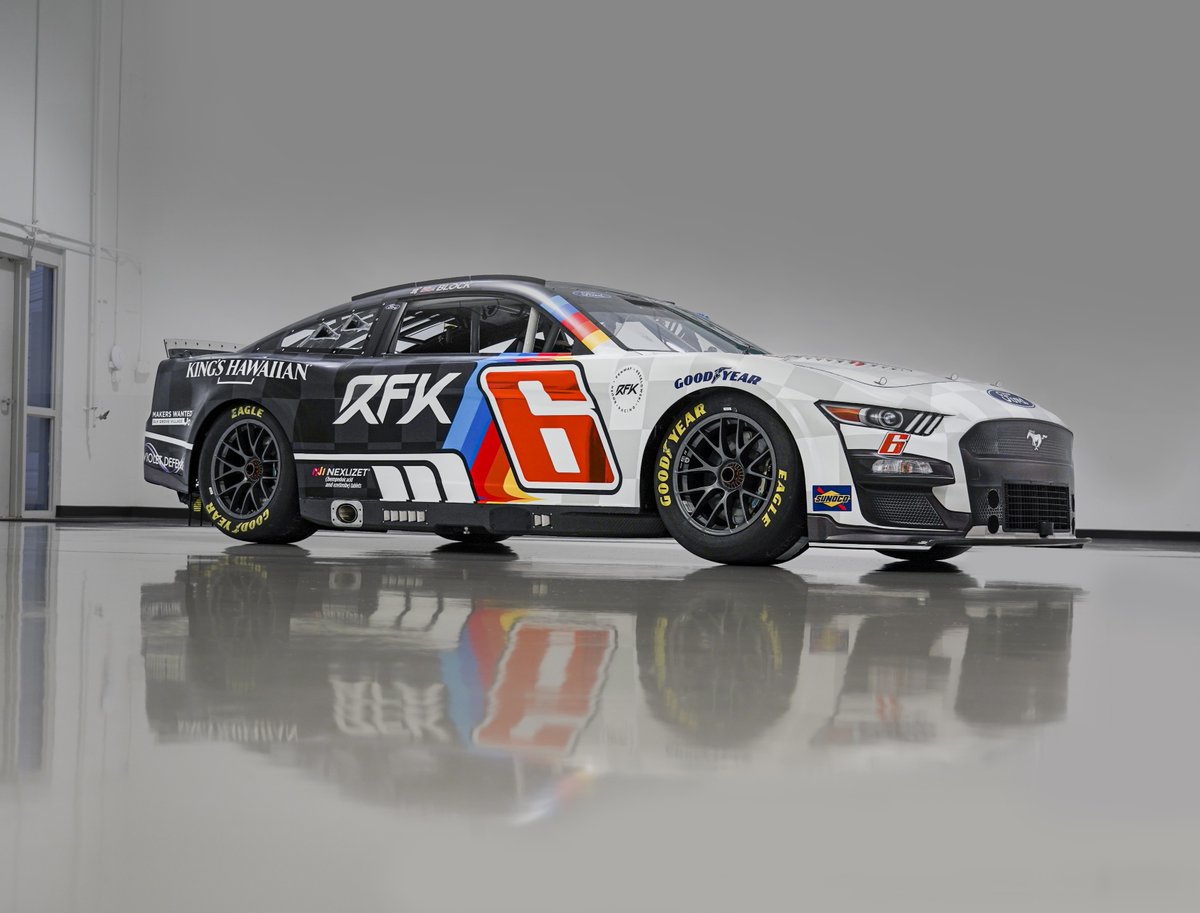 RFKracing's tweet photo. A legend.
An icon.
An inspiration to millions.

@keselowski's @Ford Mustang for this week's test at @phoenixraceway will pay tribute to the late @kblock43 🙏🏻 https://t.co/OdlpiuQTOi