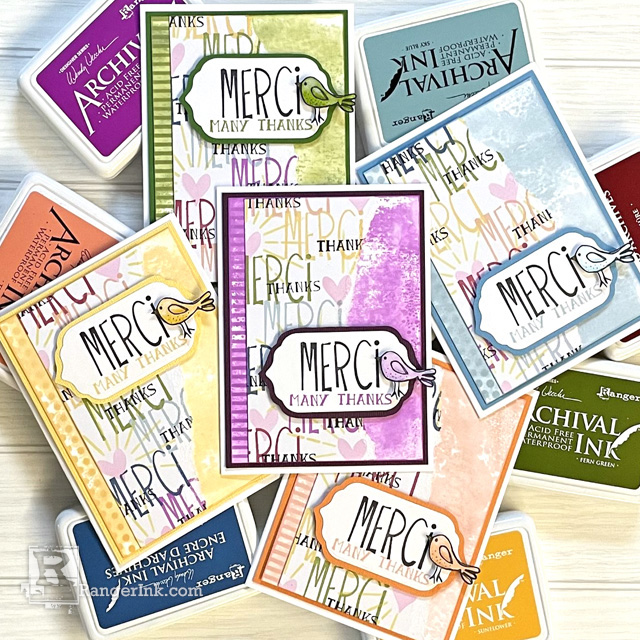 RangerInk's tweet photo. Follow along as @llaurenb combines Wendy Vecchi's Merci and More Stamp, Die and Stencil set with a rainbow of Archival Inks to make a lovely array of Thank You cards ideal for any special moment. β¨
For the full tutorial visit: https://t.co/kG4kL2J8S3
#rangerink #wendyvecchi https://t.co/bBULUl92KG