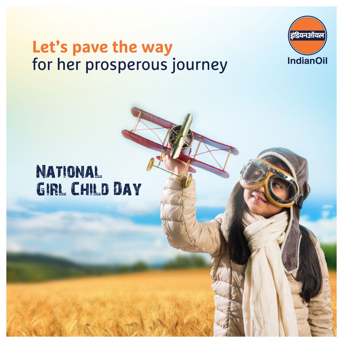Through its various #CSR initiatives in healthcare &amp; education, <a href="/IndianOilcl/">Indian Oil Corp Ltd</a> is committed to the equal rights of girls across the country. This #NationalGirlChildDay, let us come together to empower them &amp; support their dreams.