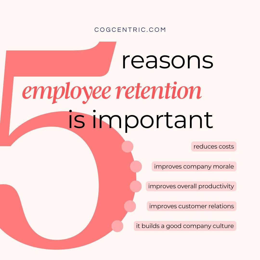 cogcentric's tweet photo. Why is employee retention important? How does it effect your company? Here are 5 reasons!
#LMS #eLearning #eLearningsolutions #corporatetraining #employeetraining #employeetrainingsoftware #talentdevelopment #leadershipdevelopment #employeedevelopment https://t.co/bBXooEFWlt