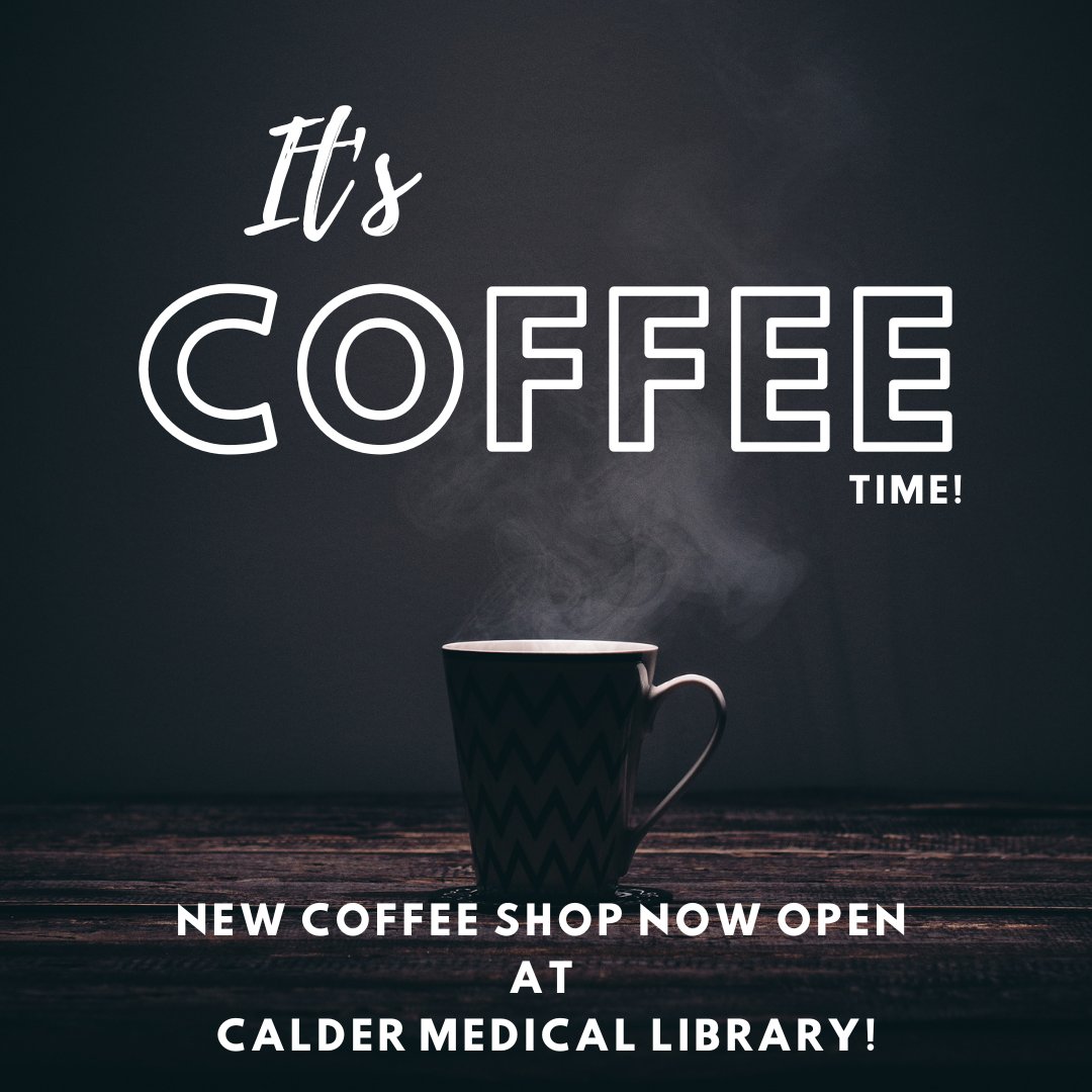 CalderMedLib's tweet photo. Now Open at Calder Library: Market Coffee Shop! https://t.co/1izCyAr3Qh