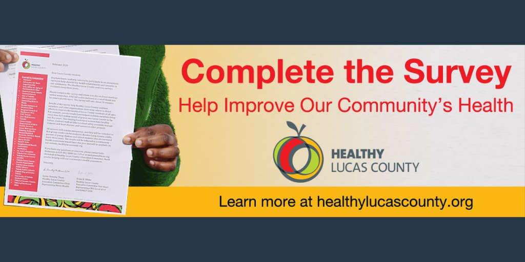 C4NPR's tweet photo. To get a snapshot of the health of Lucas County residents of all ages, Healthy Lucas County is conducting a survey. If you’re mailed a survey, please complete it! Learn how responses will help improve our community’s health: https://t.co/ogzb8u1E7V  #HLCsurvey https://t.co/zIToCARtzN