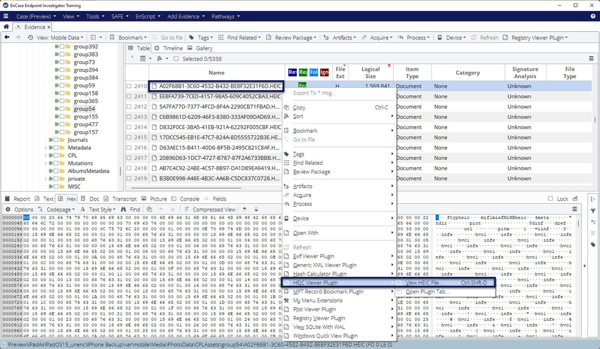 SimonDCKey's tweet photo. V2.0 of the #EnCase HEIC Image Viewer #EnScript plugin now reads EXIF data:
https://t.co/9eRznR6bFd
#DFIR #InfoSec #CaseAutomation #CustomWorkflows @OpenText https://t.co/Zb4Os57qCO