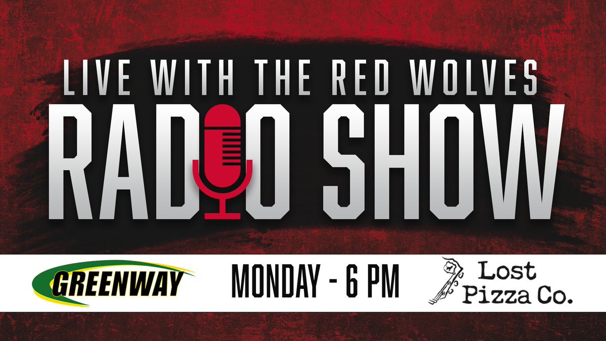 Good food and A-State Hoops talk tonight! "Live With the Red Wolves," presented by <a href="/GoGreenwayEquip/">Greenway Equipment</a>, tips off at 6:00 from <a href="/lostpizza/">Lost Pizza Co.</a> on Southwest Drive. #WolvesUp