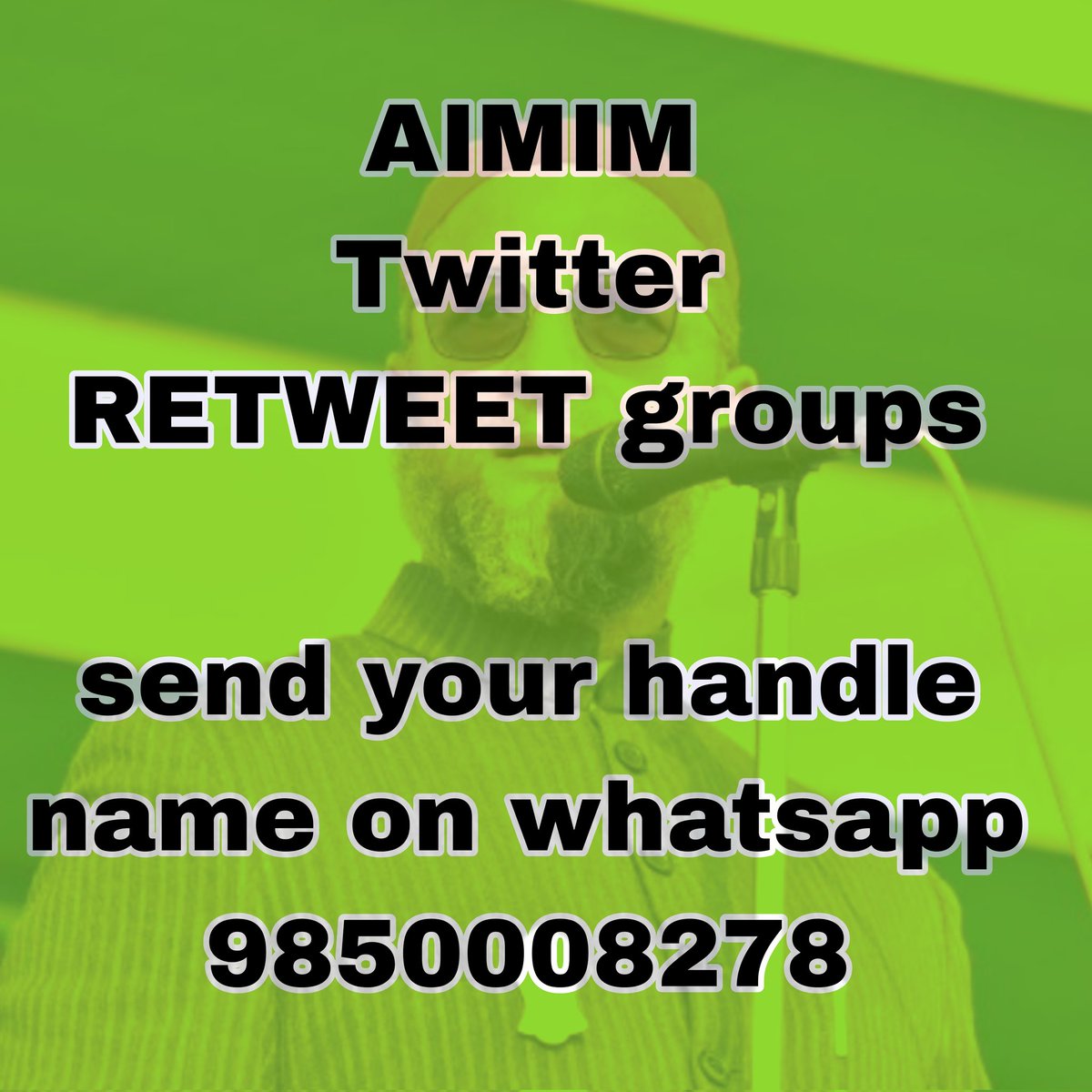 ZubairMemon's tweet photo. AIMIM का सपोर्ट करने करने वाले सभी साथियों के लिए "AiMiM RT-रीट्वीट ग्रुप" बनाए गए हैं 

ग्रूप बनाने का मक़सद
अपने ट्वीट्स पर सैकड़ो रिट्वीट पाने के लिए और 
10k++ फोल्लोवेर्स पाने क़े लीये

इस ग्रुप में जुड़ने के लिए RT-रीट्वीट करें और कमेंट में अपना हैंडल का नाम दे
AiMiM https://t.co/4rEOt1p9Qk