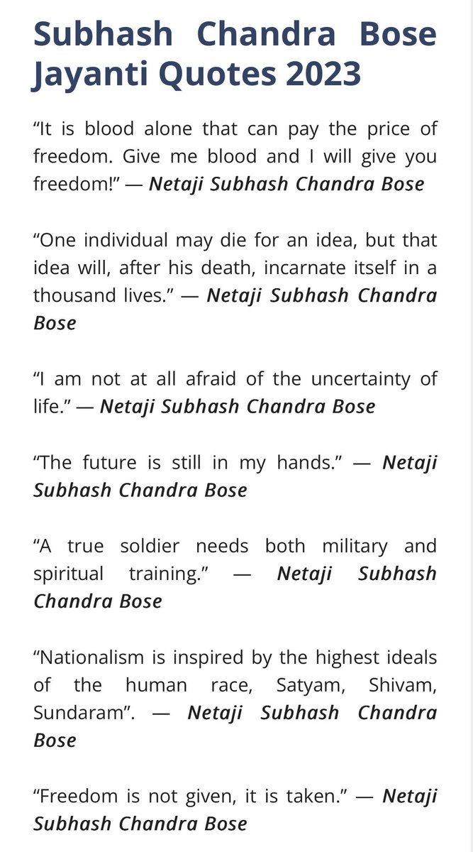 jaswant20015's tweet photo. Jayanti of Subhash chander Bose https://t.co/xOP5Mc0DQR