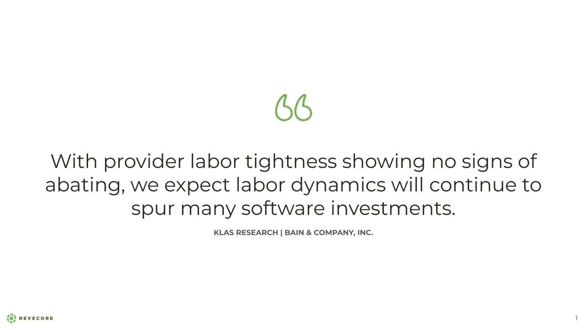 RevecoreRCM's tweet photo. Top 3 Drivers of Software Innovation (according to a new Bain study):

1. Labor shortages
2. Inflation
3. Org-specific situations

Software investments are rising, with no signs of stopping. What areas are you focusing on?

https://t.co/xwIPaNF5F3 https://t.co/xVkI3p7VKy