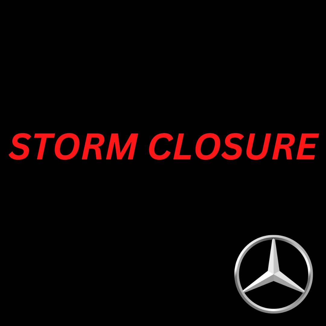 MercedesMoncton's tweet photo. Please note we are closing the dealership due to the winter storm. 

Stay safe out there—and thank you for the understanding. https://t.co/0E1Z80nAnD