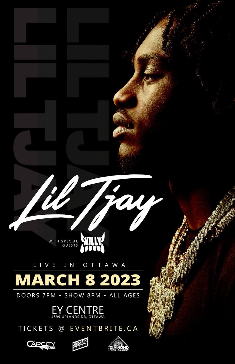 capcityhiphop_'s tweet photo. ๐จJust Announced ๐จ
@liltjay Live In #Ottawa @ EY Centre March 8th w/ special guest @killy
Tickets on sale Wednesday @ Noon!
@DiamondxMine #CapCityHipHop https://t.co/6qQxteNViO