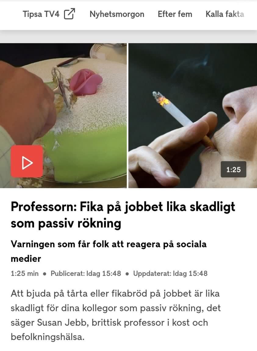 När man bryter sitt nyårslöfte och skyller allt på Mats på HR för att han bjöd på tårtan