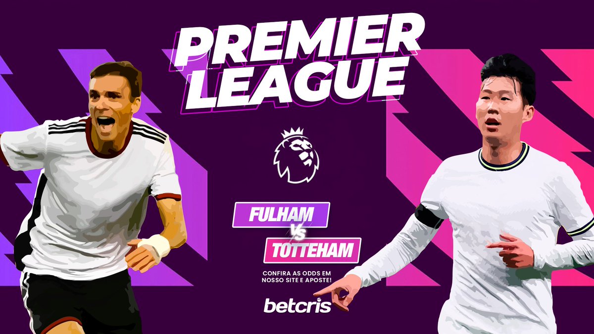 É DIA DE PREMIER LEAGUE! 

Fulham e Tottenham fazem o duelo desta segunda-feira, buscando a aproximação do G4.

Quem vencerá a partida?  Aposte aqui bit.ly/3uC8LX7

#futebol #betcris