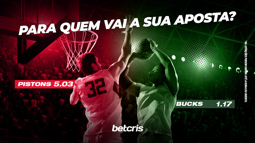 O vice-líder da Conferência Leste, Bucks, vai a Detroit encarar o lanterna Pistons.

Será que o Bucks confirma o favoritismo ou a equipe do Pistons surpreende nesta noite?

Faça sua aposta bit.ly/3uC8LX7

#NBA #BETCRIS