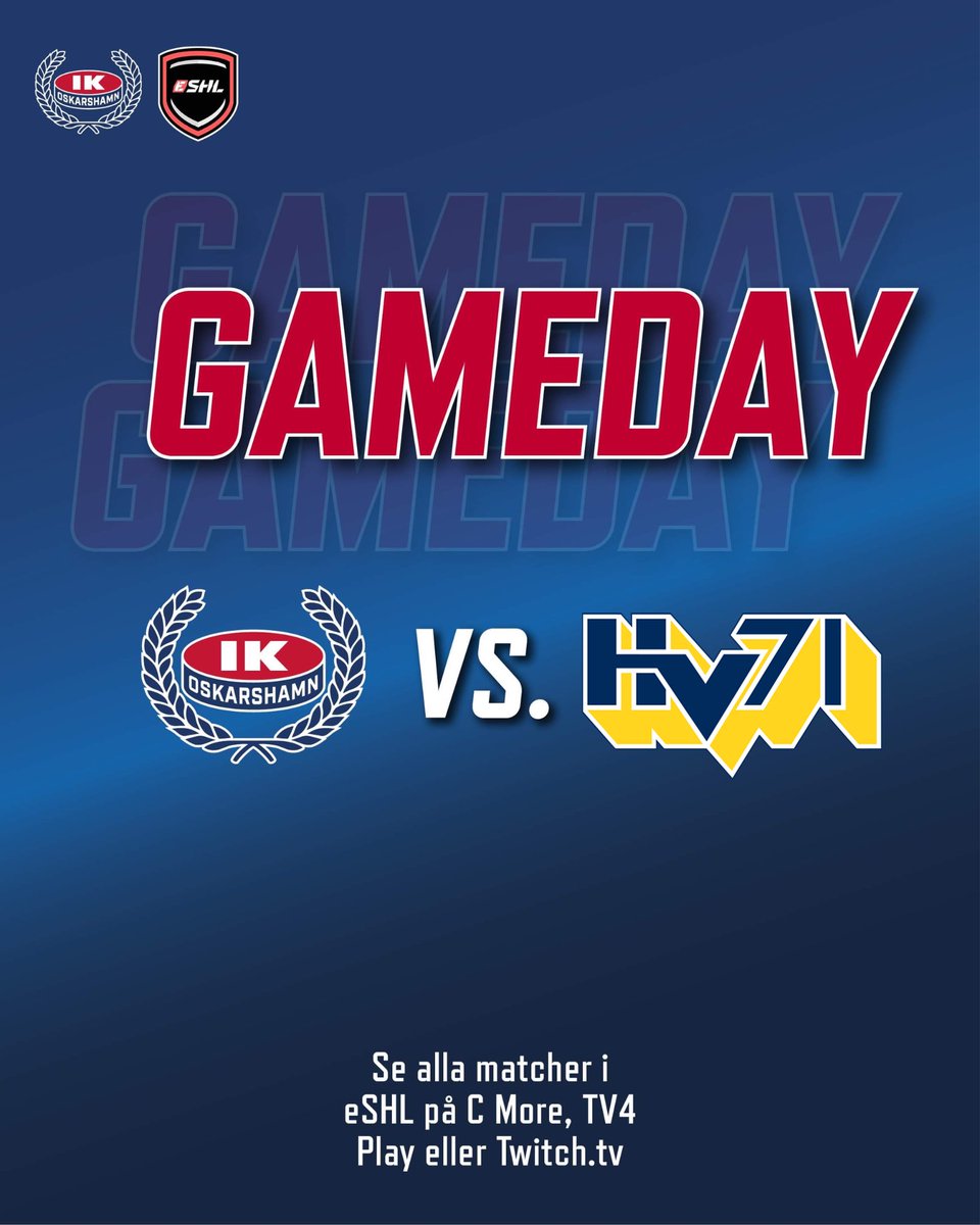 EsportIko's tweet photo. Gameday!

@eSHLse 

🆚 @hv71_eshl 
📺 https://t.co/NVmSjmoVeW
🕗 20:00&amp;20:30 https://t.co/fD2Ty52Pu0