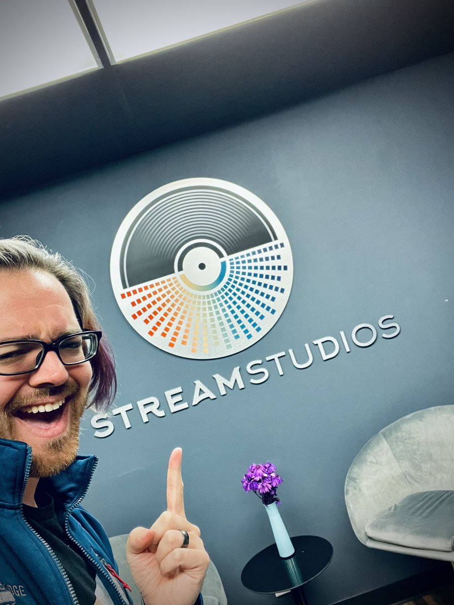 Back in the studio and our new sign for our podcast room is up! Let’s Go!!!