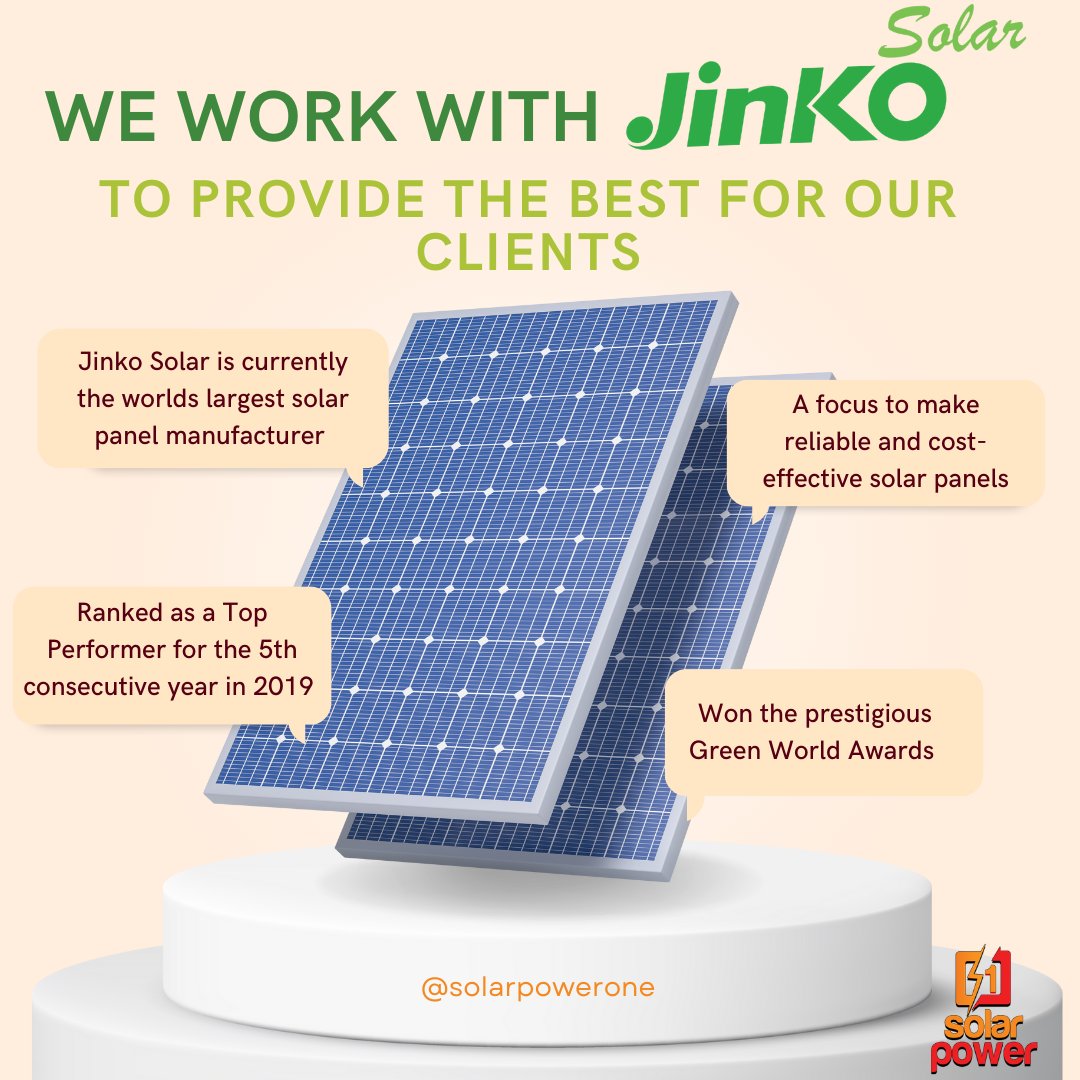 SolarPowerOne1's tweet photo. Meet our solar panel manufacturer @jinkosolar ! #solarpanels #jinkosolar #solarenergy #solarindustry #gogreen #solar #environment https://t.co/5xNfvITG56