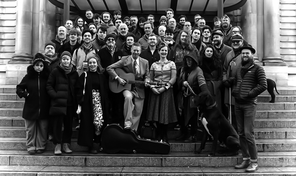 TommySmithMusic's tweet image. Edinburgh musicians support the dischord against significant cuts to jazz, classical and trad by BBC Radio Scotland.  
Music by Paul Paterson (guitarist) Photo © 2023 The Edinburgh Reporter @jazz_scotland  dai.ly/x8hhhs3