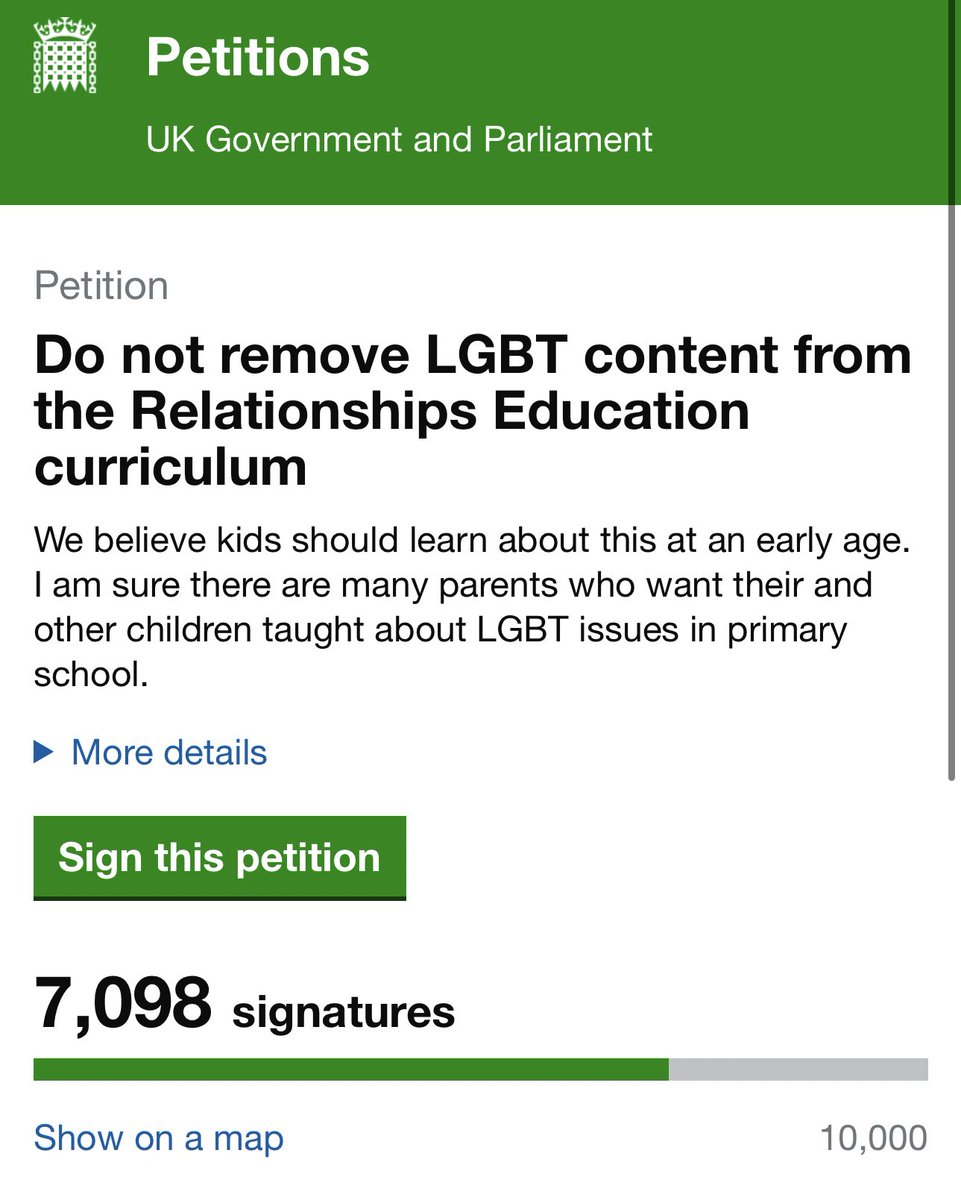 Come on tweeps! We can do this! Keep sharing this counter petition, get it signed. 

We must fight this bigotry and homophobia, for a better future for the next generations! #LGBTQ 🏳️‍🌈🏳️‍⚧️

petition.parliament.uk/petitions/6315…