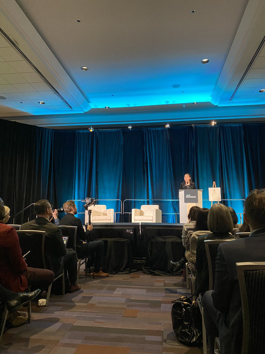 AMEroundup's tweet image. Eileen Zheng, our youngest EVER Opening Ceremony Keynote and winner of the Critical to Our Future – Youth Speaking Competition, has joined the stage. Eileen brings the youth perspective about our industry and shares some of her key learnings on #minex. #AMERoundup2023