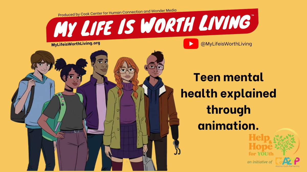 HelpHopeYOUth's tweet photo. Here is a great resource. My Life is Worth Living is a YouTube series that shows what teens are often experiencing today.
Check them out! 💚
#mentalhealthsupport #mentalhealth #mentalhealthawareness #teenmentalhealth https://t.co/J0EAnLN7xs