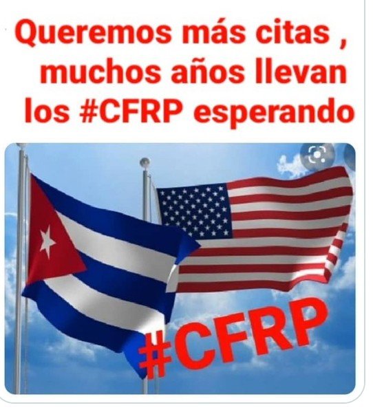 <a href="/USEmbCuba/">Embajada de los Estados Unidos en Cuba</a> <a href="/POTUS/">President Donald J. Trump</a> <a href="/USCIS/">USCIS</a> :La Familias Cubanas con Reunificación Familiar con un proceso de CFRP aprobado tenemos nuestros casos Ready queremos Citas y agilidad en nuestros procesos mucha lentitud y 7 largos años de espera.queremos ser escuchados nesecitamos su ayuda gracias