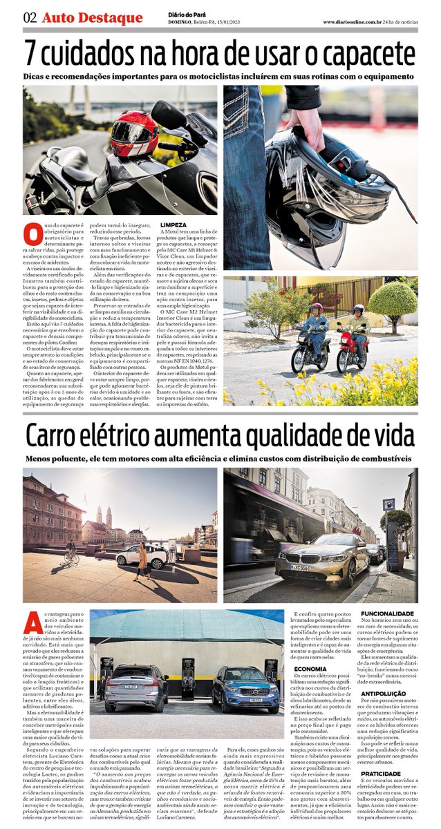 AutoDestaque's tweet photo. Caderno Auto Destaque do jornal Diário do Pará de 15/01/2023 #AutoDestaque #DiárioDoPará #DirectJet #CanAm #CanAm2023 #dicasautomotivas #moto #motocicleta #capacete #carroeletrico #viagem #revisaoautomotiva #manutençãoautomotiva #cabodeignição #férias #carroparado #IPVA #IPVA2023 https://t.co/NFQe2Cnnec