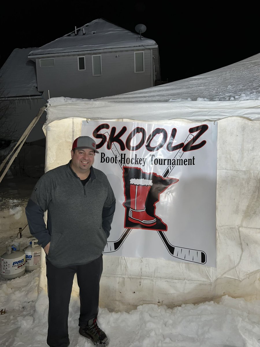 DJ_Skoolz's tweet photo. Annual DJ Skoolz Boot Hockey Tournament was a HUGE success. Ice was PERFECT, Party Tent was rockin, our Friends and Family enjoying the day was the best! https://t.co/6YJ8mPFPBk