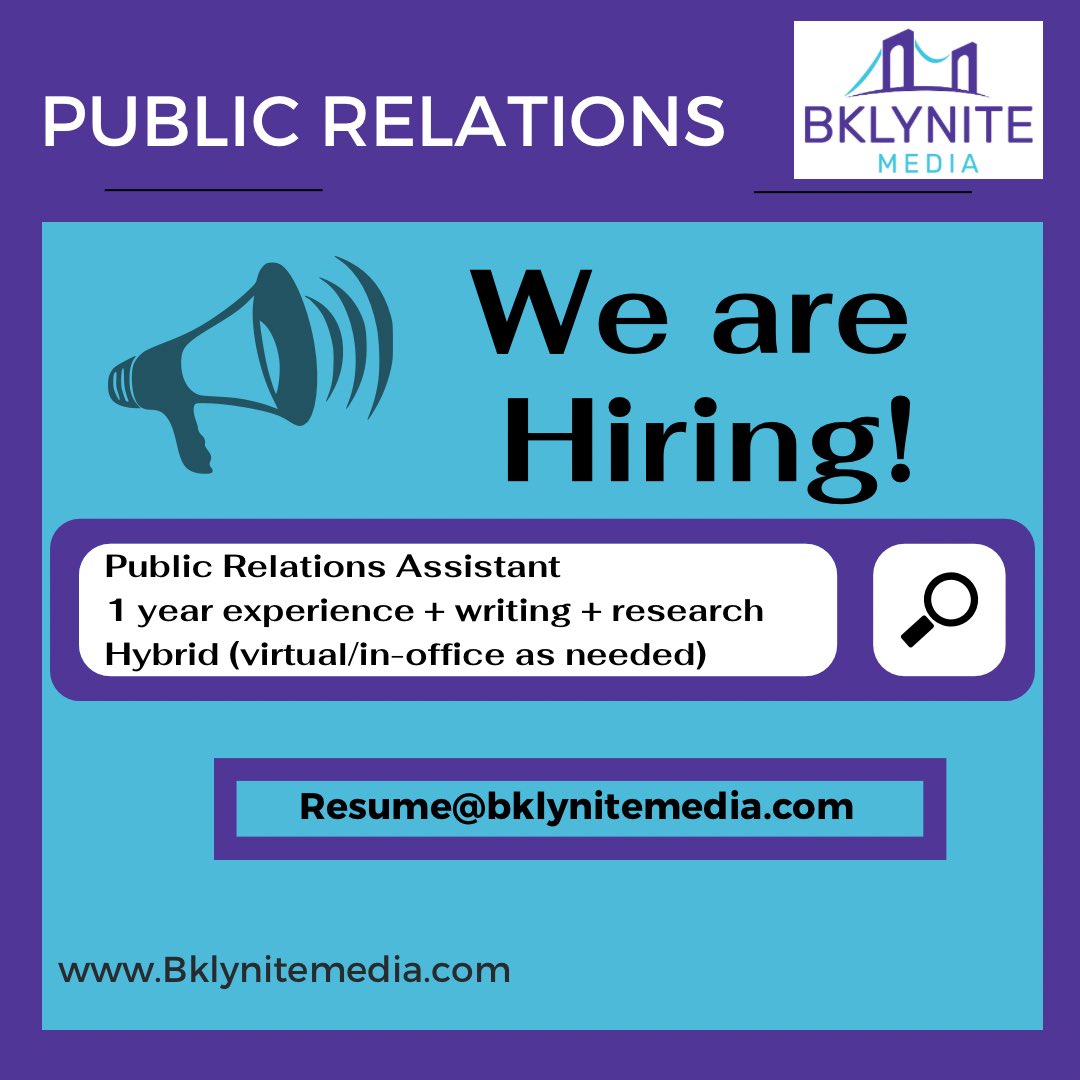 Please send your cover letter, 2 writing samples, and research or case studies to resume@bklynitemedia.com 

Good luck everyone.